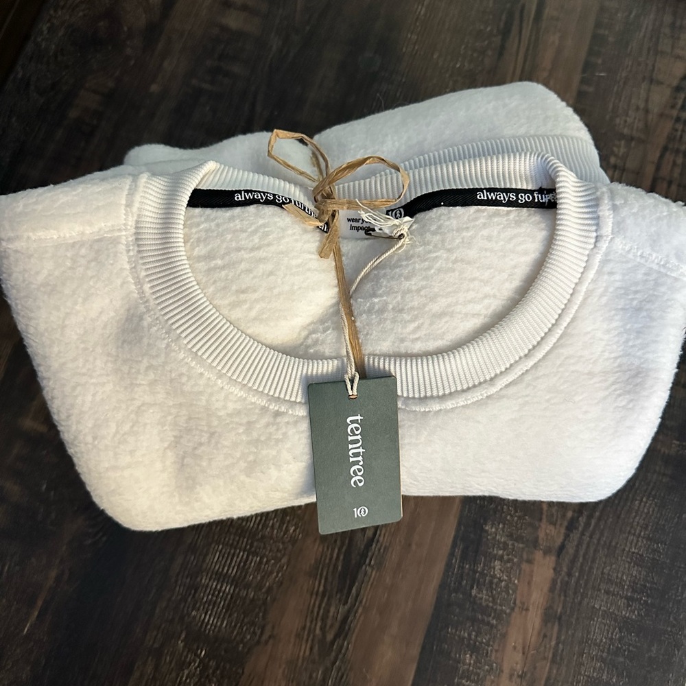 tentree White Crew Neck Sweater